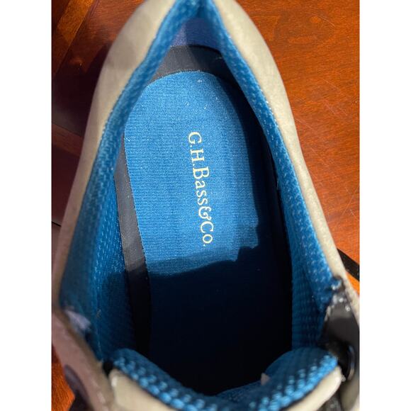 NWOT G.H. Bass & Co. Mens 9.5 Medium Shoe Territory Sneaker Beige Black Blue - Picture 3 of 8